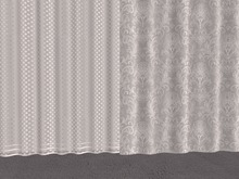 'Roy' Wide Curtain Drape-Sheer-Retractable -Silver