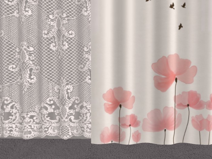 'Roy' Wide Curtain Drape-Sheer-Retractable - Home