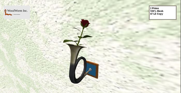 Rose in a horn: Water