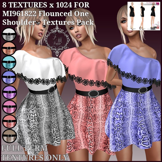 MI961822 Flounced One Shoulder - Textures Pack
