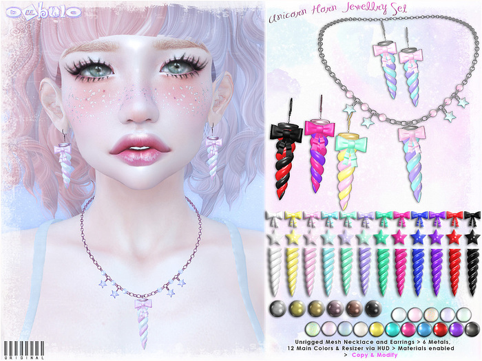 [ bubble ] Unicorn Horn Jewellry Set
