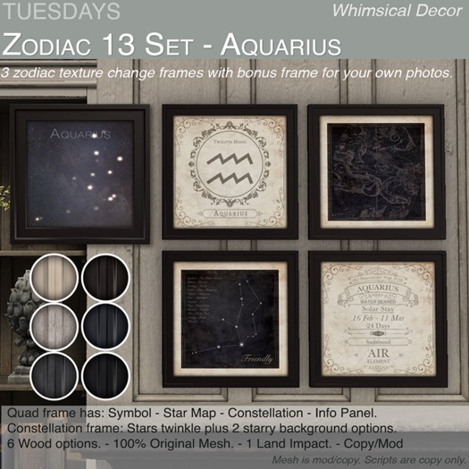 Tuesdays Zodiac Frame - Aquarius