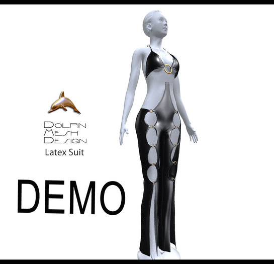 [Dolphin Design Mesh]Latex Suit Demo