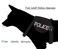 TWI Dog Harness Black (Police)