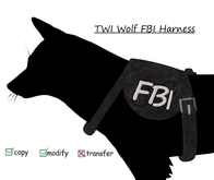 TWI Dog Harness Black (FBI)