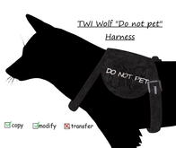 TWI Dog Harness Black (Do not pet)