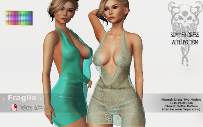 .Fragile. Summer Dress with bottom 2 models 216 colors (add me)