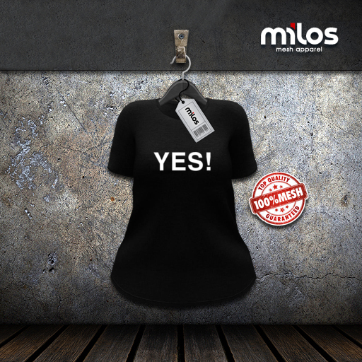 .:MiLOS:. YES! Shirt - Black - Female