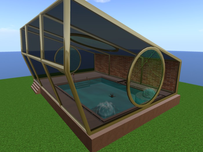 Mesh Pool with fountains and poses (winter,summer)