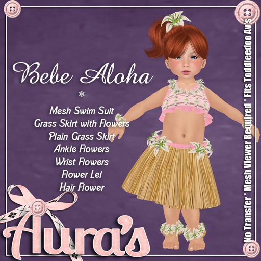 {Aura's} Bebe Aloha {Pink Hula}