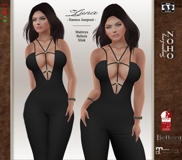 [noho] Luna - Harness Jumpsuit (box) black