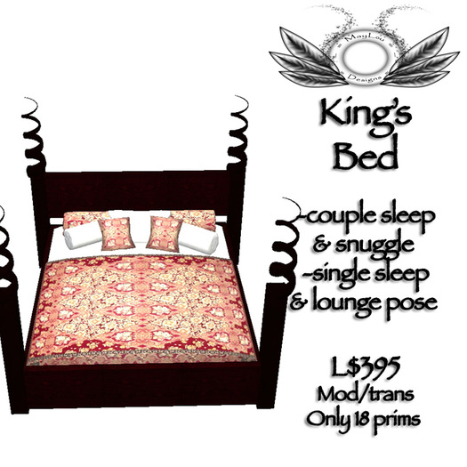King's castle bed - with poses
