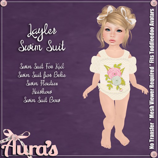 {Aura's}Layler Swim Suit for Toddleedoo {Lemon}