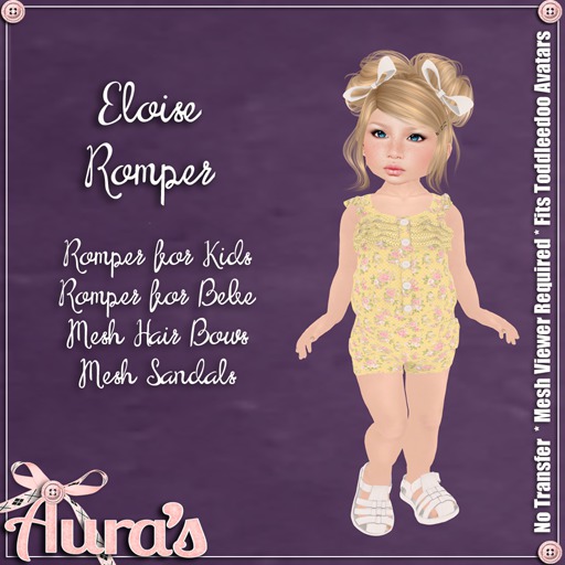 {Aura's}Eloise Romper  for Toddleedoo {Lemon}