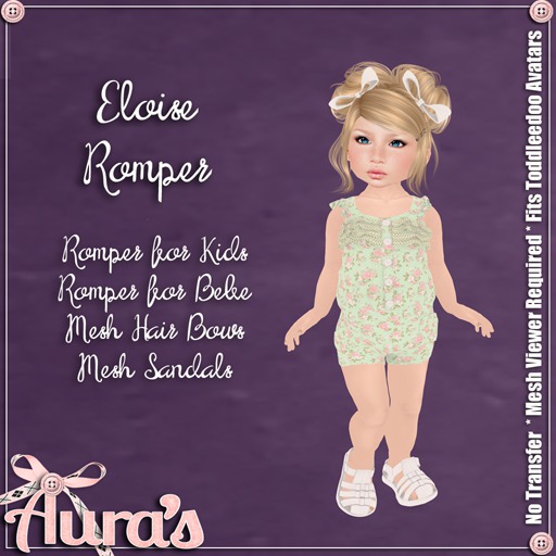 {Aura's}Eloise Romper for Toddleedoo {Leaf}