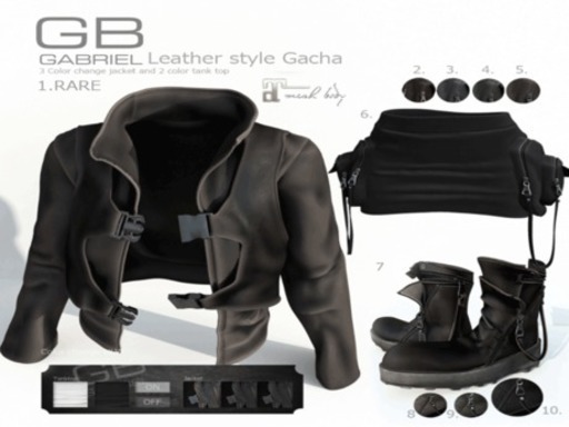 7.::GB:: Leather zip boots (Rigged) (Maitreya) Vintage