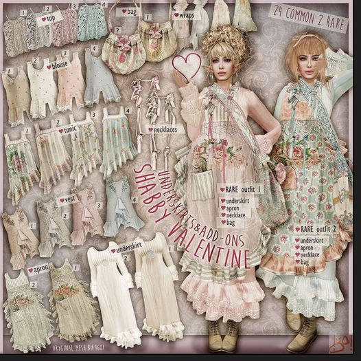 !gO! Shabby Valentine - top - Slink Hourglass