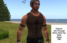 fishnet see thru tank tops - boxed - TMP Slink Adam