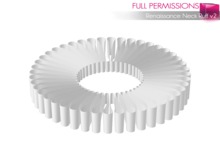 Full Perm Non-rigged Mesh Male Female Renaissance Victorian White Neck Ruff Collar for All Avatars