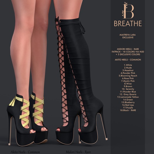 [BREATHE]-Akito Heels-Blooming Peach