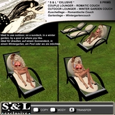 * S & L * EXLUSIVE * COUPLE LOUNGER – ROMATIC COUCH – OUTDOOR LOUNGER – WINTER GARDEN COUCH  