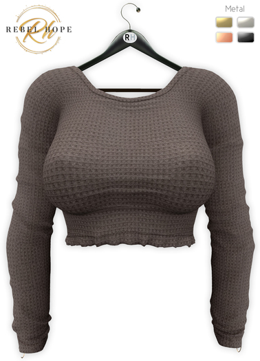 !Rebel Hope - Balina Mesh Crop Top - Heather