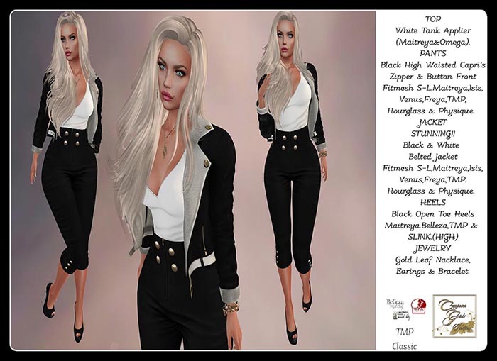 !CGF-*Black Splendor*  Capri & Jacket Outfit