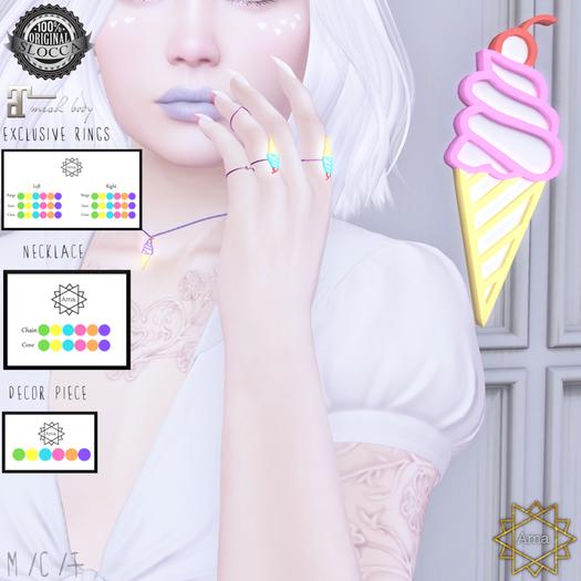 Ama. : DEMO Ice Cream Rings : Left [Maitreya Exp]