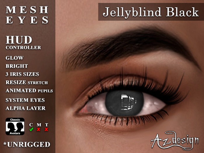Az...  Jellyblind Black (MESH EYES)