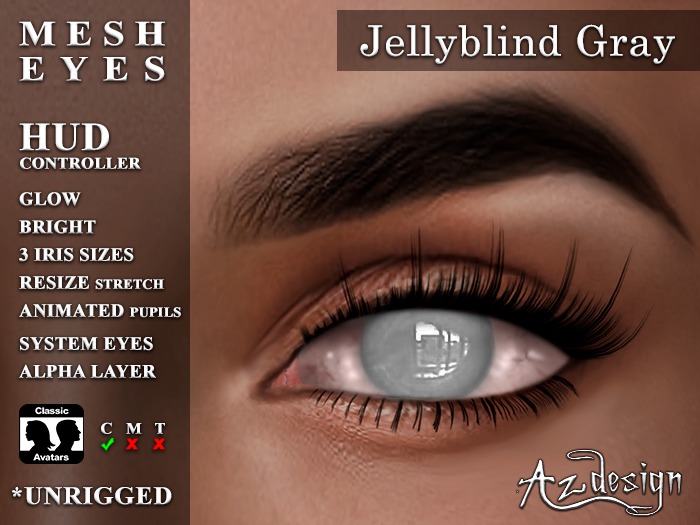 Az... Jellyblind Gray (MESH EYES)