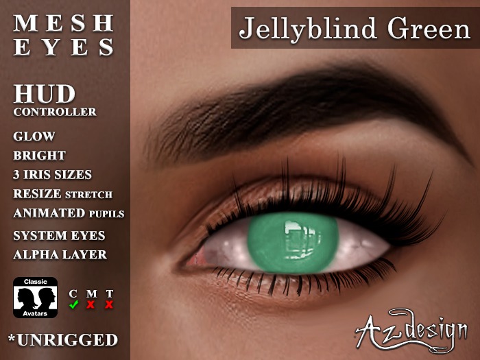 Az...  Jellyblind Green (MESH EYES)