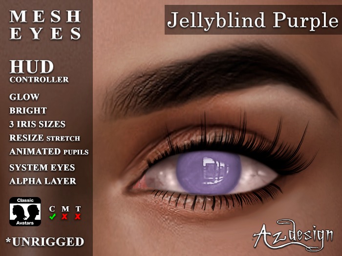 Az...  Jellyblind Purple (MESH EYES)