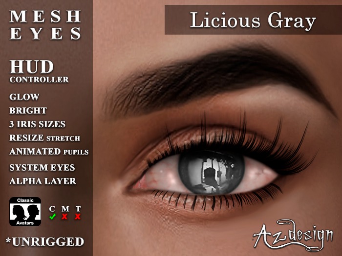 Az... Licious Gray (MESH EYES)