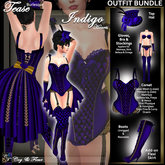 C&F Tease Burlesque Outfit Bundle - INDIGO
