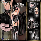 C&F Tease Burlesque Outfit Bundle - PINK/BLACK