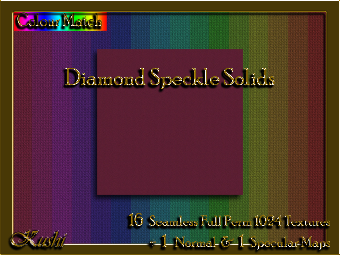 !Kushi! DiamondSpeckleSOLIDS Textures -WEAR TO UNPACK