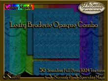 Leafy Broderie Opaque Combo Textures
