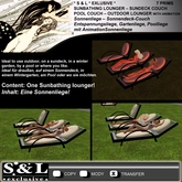* S & L * EXLUSIVE * SUNBATHING LOUNGER – SUNDECK COUCH – POOL COUCH – OUTDOOR LOUNGER WITH ANIMATION