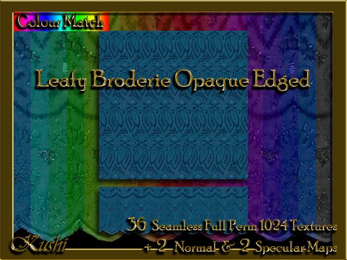 !Kushi! LeafyBroderieOPAQUEEDGED Textures -WEAR TO UNPACK