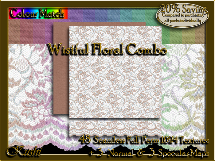!Kushi! WistfulFloralCOMBO Textures -WEAR TO UNPACK