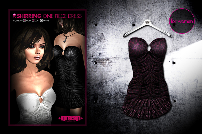 +grasp+/Shirring One Piece Dress/LP Pink