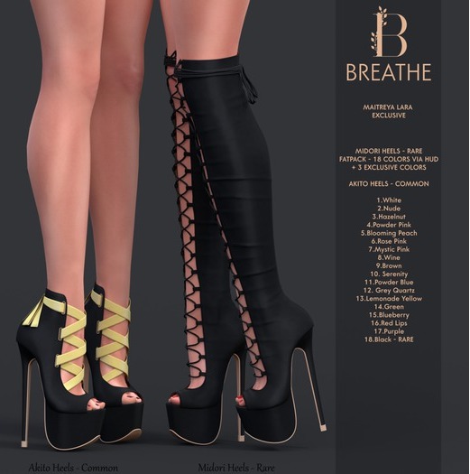 [BREATHE]-Akito Heels-Powder Pink