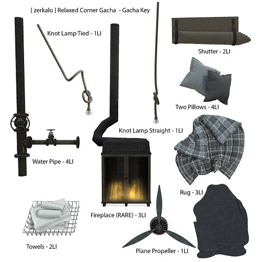 [ zerkalo ] Relaxed Corner Gacha - Fireplace (RARE)