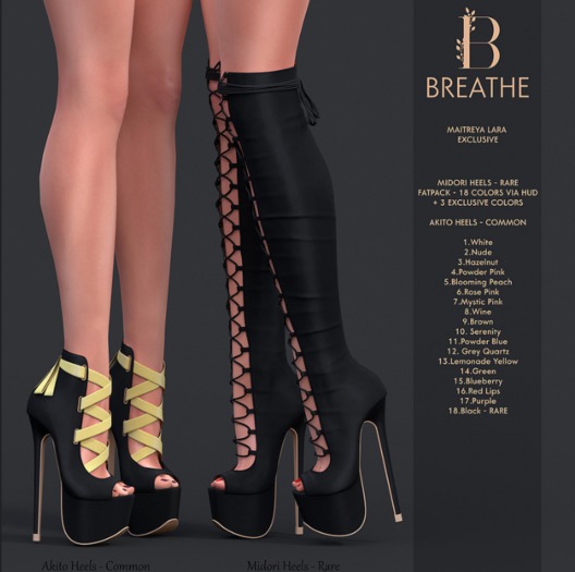 [BREATHE]-Akito Heels-Black RARE