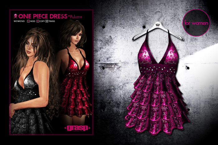 +grasp+/One Piece Dress/plume/Pink