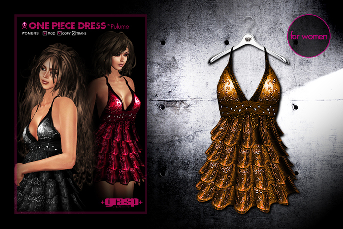 +grasp+/One Piece Dress/plume/Orange