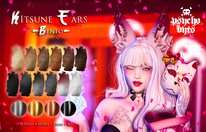 .{PSYCHO:Byts}. Kitsune Ears _bento