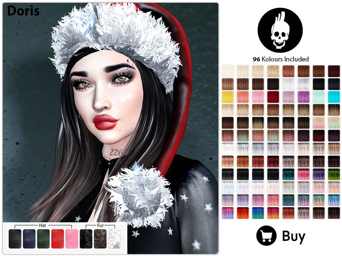 Action Inkubator Hair Doris Santa Hat / / / BENTO RIGGED