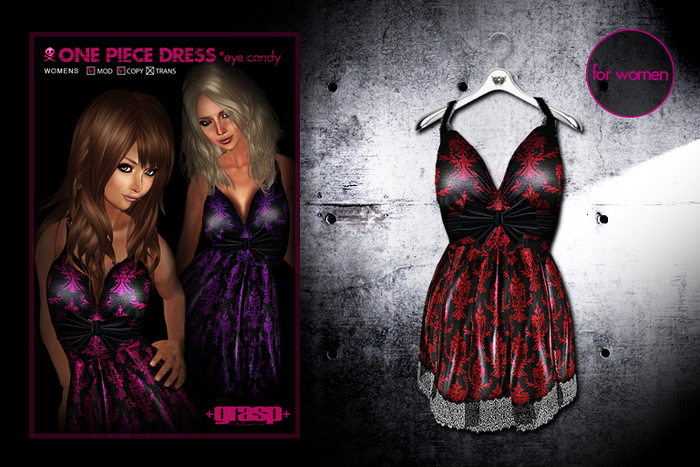 +grasp+/One Piece Dress/eye candy/red