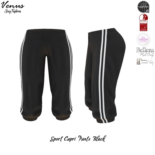 Sport Capri Pants Black